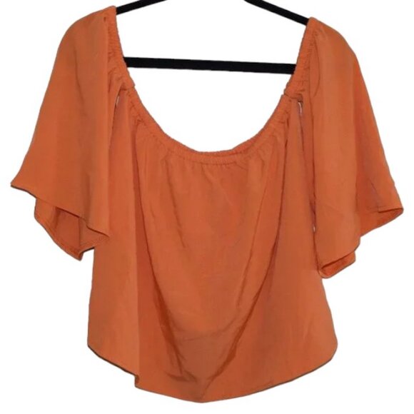 Tops - Women's Tangerine Off The Shoulder Blouse/Top - Size M